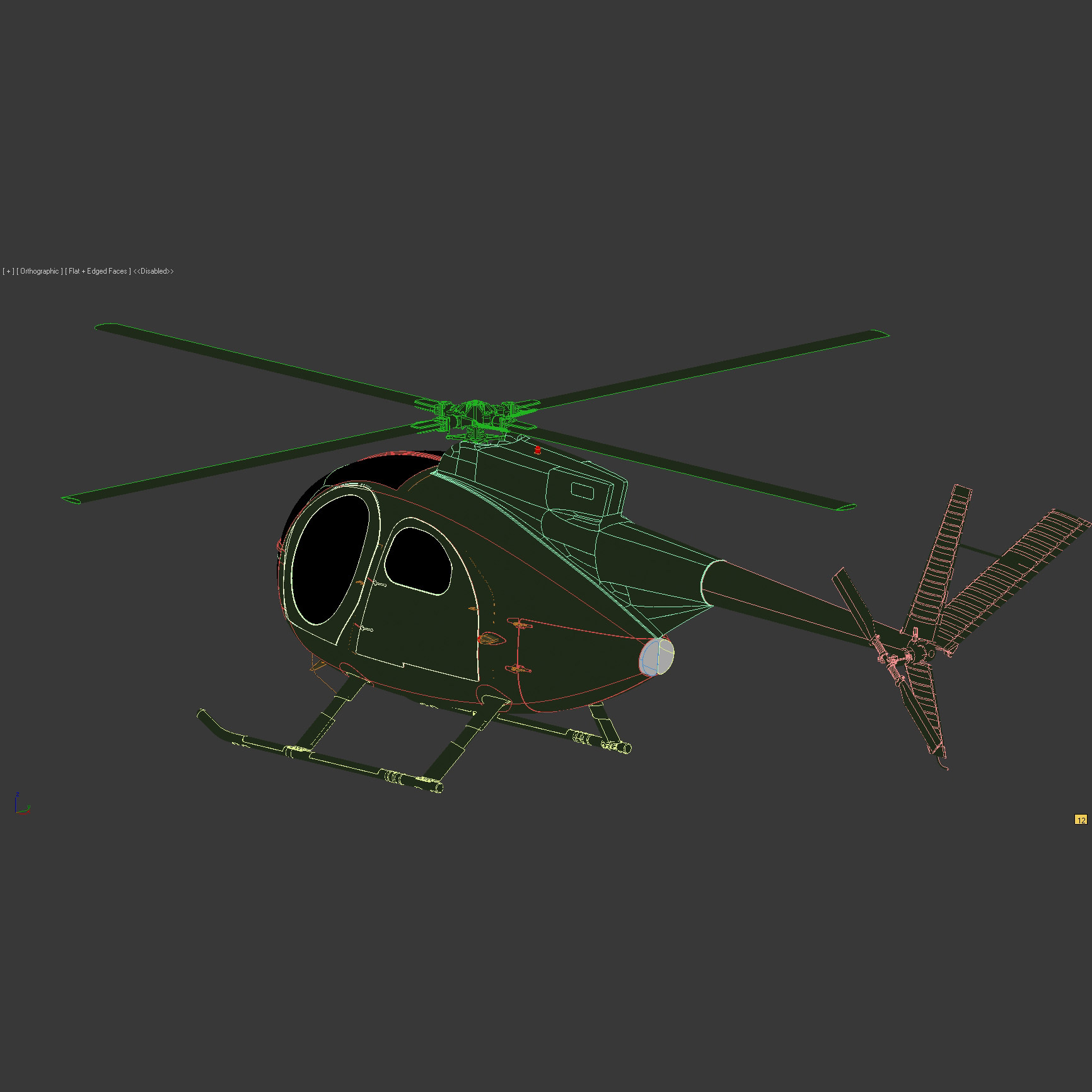 OH-6 MD 500 3D Model