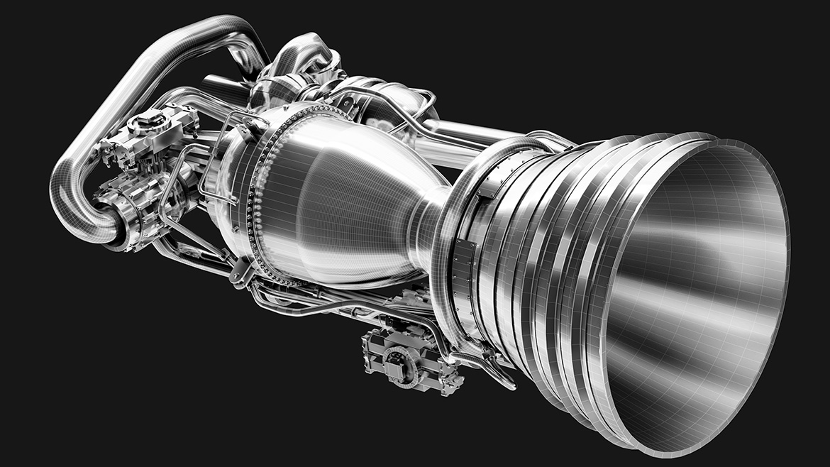 merlin rocket engine technical image