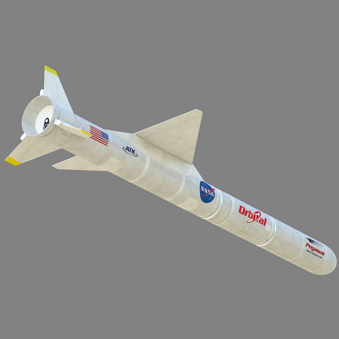 Pegasus Rocket Orbital Scaled Composites 3D Model