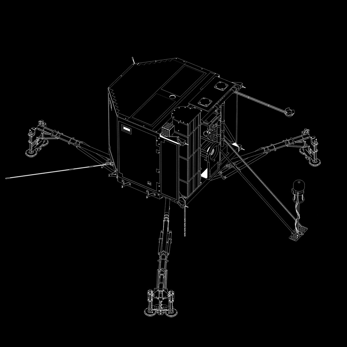 Rosetta Philae lander technical view