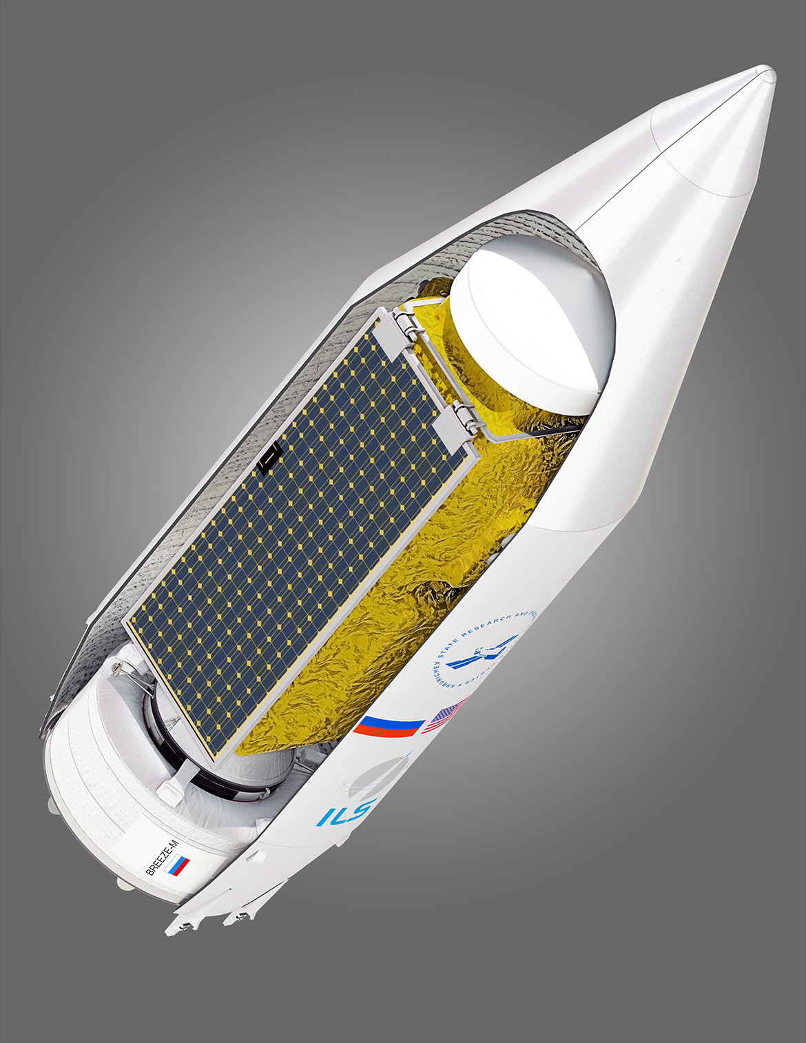 Proton Medium 5m Fairing with satellite