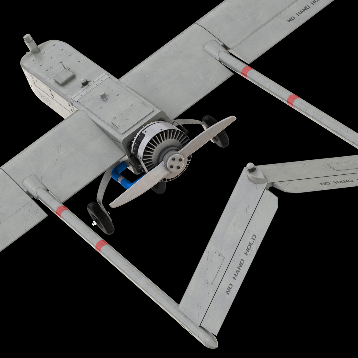 RQ-7 UAV 3D Model Back View