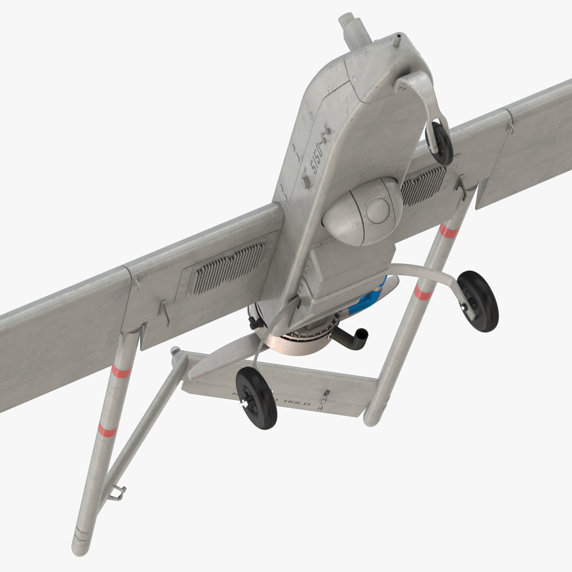 RQ-7 UAV 3D Model Bottom View