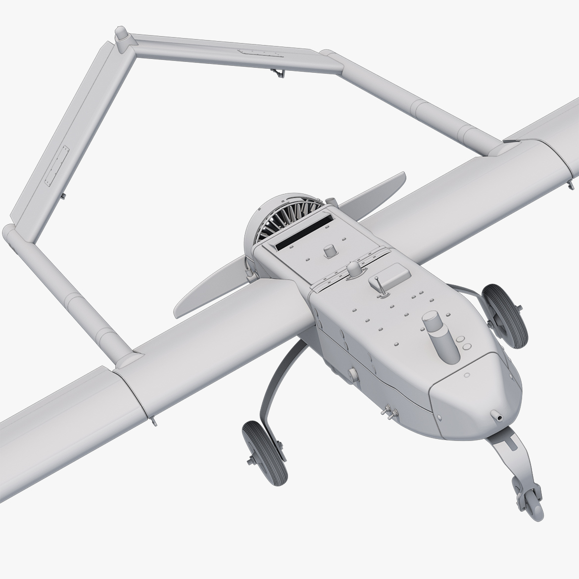 RQ-7 Drone 3D Model Front View