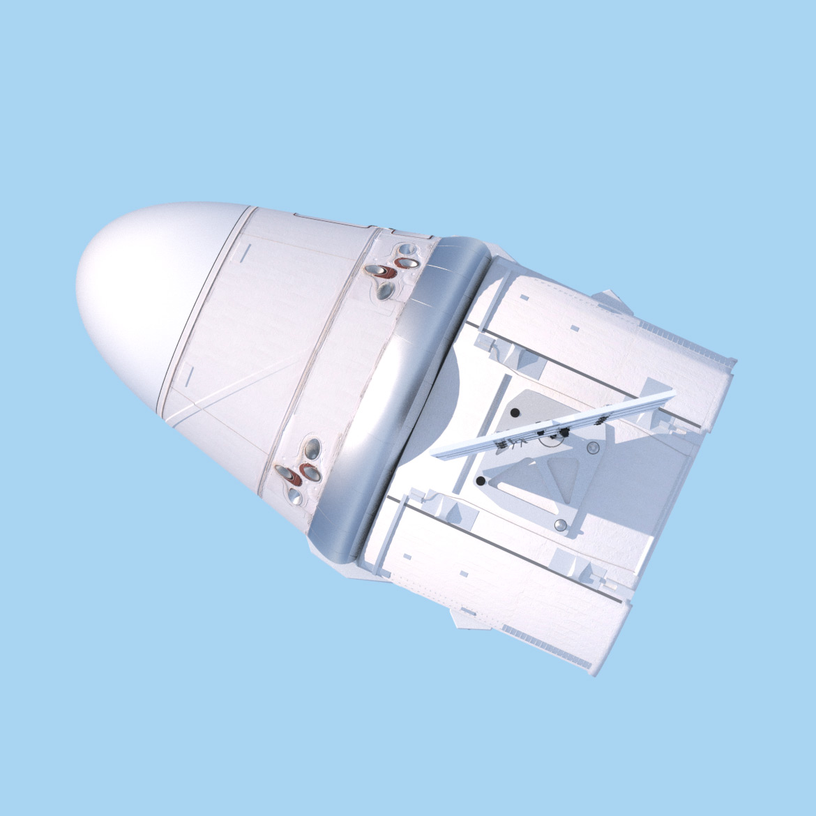 dragon spacex supply side view